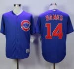 Cubs #14 Ernie Banks Blue New Cool Base Stitched Jersey
