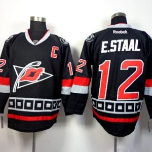 Hurricanes #12 Eric Staal Black Third Stitched Jersey