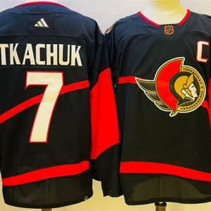 Ottawa Senators #7 Brady Tkachuk Black Stitched Jersey