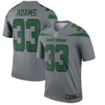 New York Jets #33 Jamal Adams Gray Inverted Legend Stitched Jersey