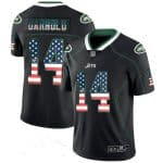New York Jets #14 Sam Darnold 2018 Black USA Flag Color Rush Limited Fashion Stitched Jersey