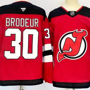New Jersey Devils #30 Martin Brodeur Red 2024-25 Home Stitched Jersey