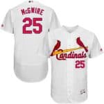 Cardinals #25 Mark McGwire White Flexbase Authentic Collection Stitched Jersey