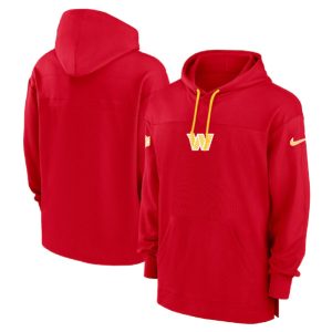 Washington Commanders Red Performance Pullover Hoodie