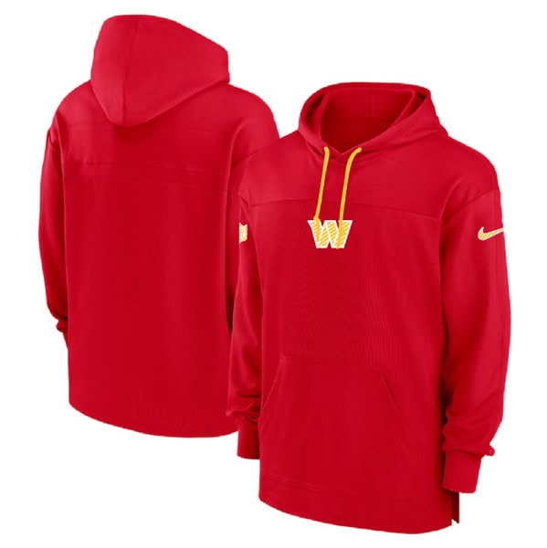 Washington Commanders Red Performance Pullover Hoodie