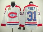 Canadiens #31 Carey Price Stitched White Heritage Classic Style Jersey