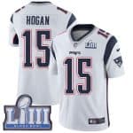 New England Patriots #15 Chris Hogan White Super Bowl LIII Bound Vapor Untouchable Limited Stitched Jersey