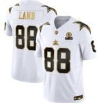 Dallas Cowboys #88 CeeDee Lamb White Gold F.U.S.E. With Established In 1960 Patch Vapor Limited Stitched Jersey