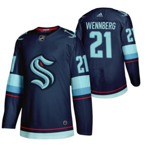 Seattle Kraken #21 Alex Wennberg Navy Stitched Jersey
