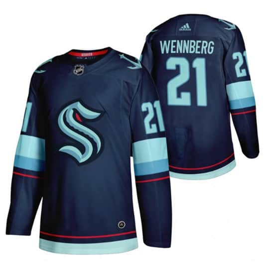 Seattle Kraken #21 Alex Wennberg Navy Stitched Jersey