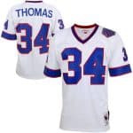 Buffalo Bills Customized White Mitchell Ness Throwback Stitched Jersey