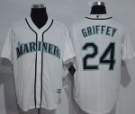 Mariners #24 Ken Griffey White New Cool Base Stitched Jersey