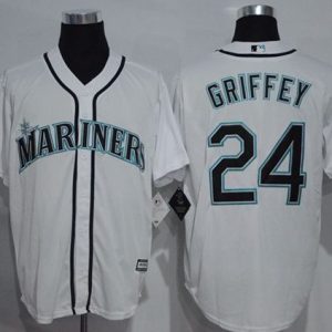 Mariners #24 Ken Griffey White New Cool Base Stitched Jersey