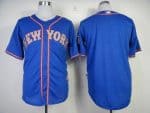 Mets Blank Blue Alternate Road Cool Base Stitched Jersey