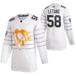 Pittsburgh Penguins #58 Kris Letang White All Star Stitched Jersey