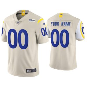 Rams Customized Bone Vapor Untouchable Limited Stitched Jersey