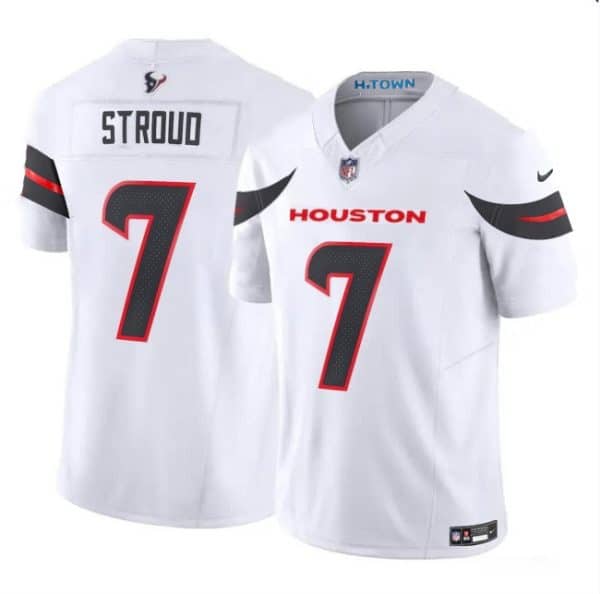 Houston Texans Custom White 2024 Vapor F.U.S.E. Limited Stitched Jersey