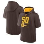 San Diego Padres Brown Tri Code Lockup Short Sleeve Pullover Hoodie