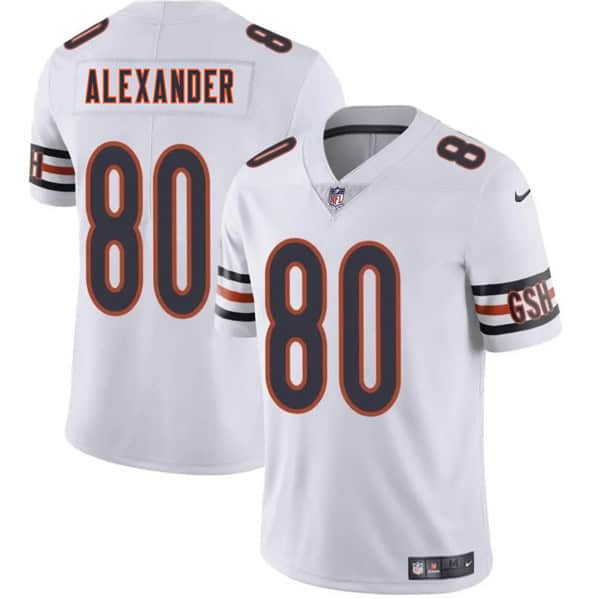 Chicago Bears #80 Maurice Alexander White 2025 Vapor Stitched Jersey