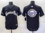 Kansas City Royals Team Big Logo Black 'Gothic Crown Edition' Vapor Premier Limited Stitched Jersey