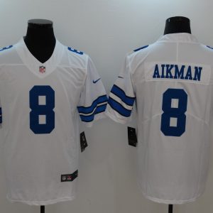 Dallas Cowboys #8 Troy Aikman White Vapor Untouchable Player Limited Jersey