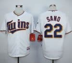 Twins #22 Miguel Sano White Home Cool Base Stitched Jersey