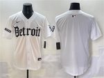Detroit Tigers Blank White 'Motor Gothic Edition' Vapor Premier Limited Stitched Jersey