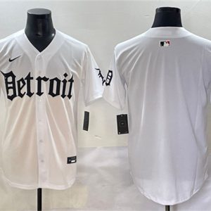 Detroit Tigers Blank White 'Motor Gothic Edition' Vapor Premier Limited Stitched Jersey