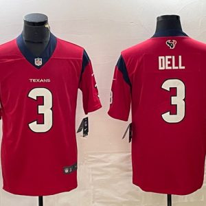 Houston Texans #3 Tank Dell Red Vapor Untouchable Stitched Jersey