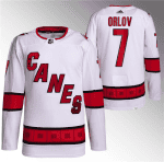 Carolina Hurricanes #7 Dmitry Orlov White Stitched Jersey