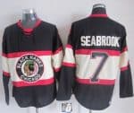 Blackhawks #7 Brent Seabrook Black Third CCM Stitched Jersey