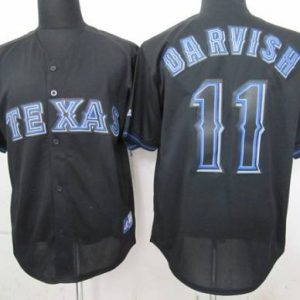 Rangers #11 Yu Darvish Black Fashion Stitched Jersey