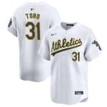 Oakland Athletics #31 Abraham Toro White 2024 Home Limited Stitched Jersey