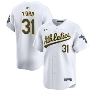Oakland Athletics #31 Abraham Toro White 2024 Home Limited Stitched Jersey