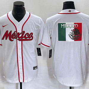 Mexico 2023 White World Classic Team Big Logo Stitched Jersey