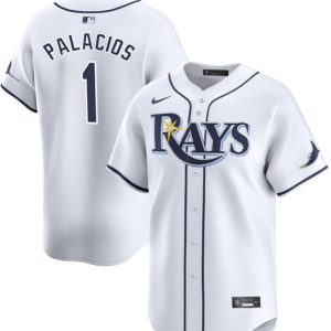 Tampa Bay Rays #1 Richie Palacios White Home Limited Stitched Jersey
