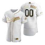 Los Angeles Dodgers Customized White Golden Edition Flex Base Sttiched Jersey