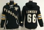 Pittsburgh Penguins #66 Mario Lemieux Black Old Time Heidi NHL Hoodie