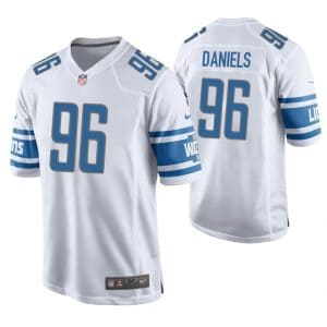 Detroit Lions #96 Mike Daniels White Stitched Jersey