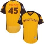Orioles #45 Mark Trumbo Gold Flexbase Authentic Collection 2016 All-Star American League Stitched Jersey