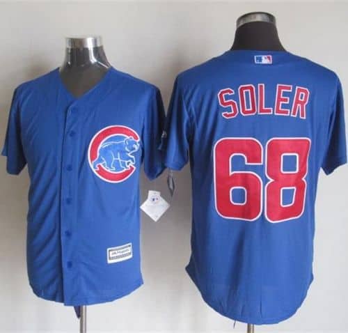 Cubs #68 Jorge Soler Blue New Cool Base Stitched Jersey