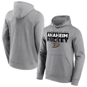 Anaheim Ducks Grey Gain Ground Hoodie