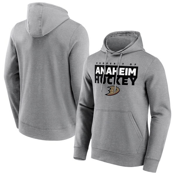 Anaheim Ducks Grey Gain Ground Hoodie