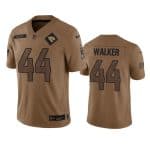 Jacksonville Jaguars #44 Travon Walker 2023 Brown Salute To Service Vapor Untouchable Limited Stitched Jersey