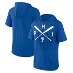 Philadelphia Phillies Blue Short Sleeve Pullover Hoodie