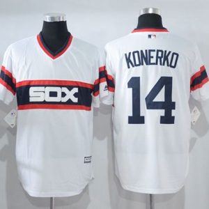 White Sox #14 Paul Konerko White New Cool Base Alternate Home Stitched Jersey