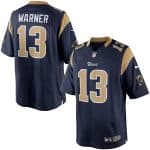 Los Angeles Rams #13 Kurt Warner Navy Limited Stitched Jersey
