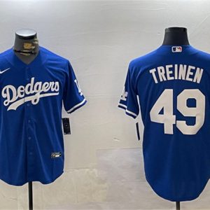 Los Angeles Dodgers #49 Blake Treinen Royal Cool Base Stitched Jersey