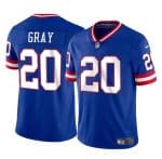 New York Giants #20 Eric Gray Royal Throwback Vapor Untouchable Limited Stitched Jersey
