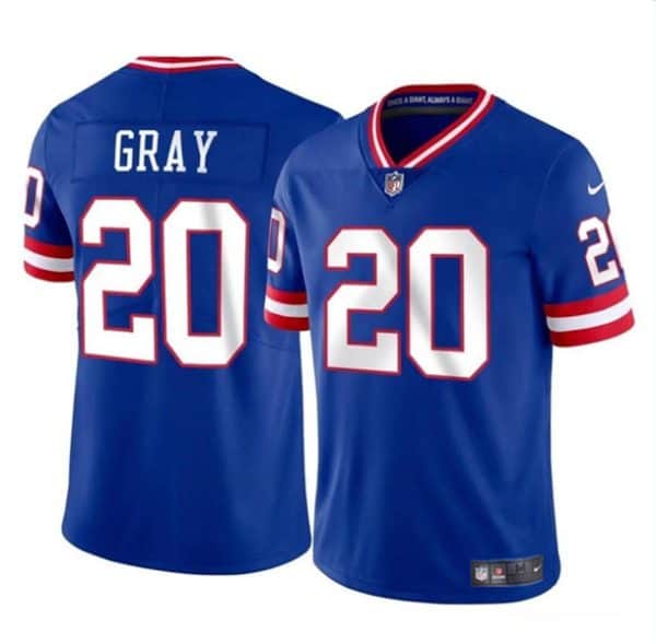 New York Giants #20 Eric Gray Royal Throwback Vapor Untouchable Limited Stitched Jersey